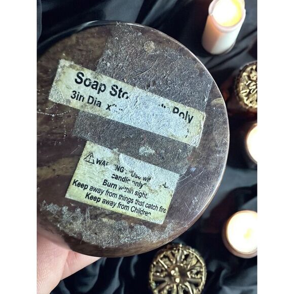 soap stone tea light candle holder - Picture 4 of 5